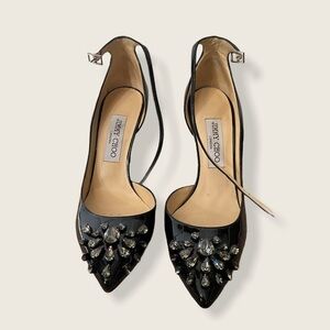Jimmy Choo Studded Strap Pup Heel